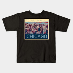 Chicago in Shepard Fairey style Kids T-Shirt